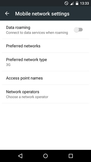 Select Access point names