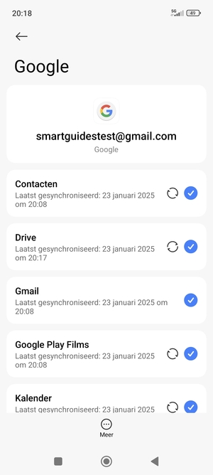 Zorg ervoor dat Contacten geselecteerd is