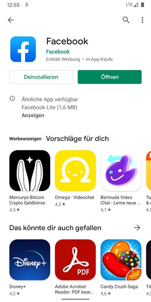 Wählen Sie Öffnen