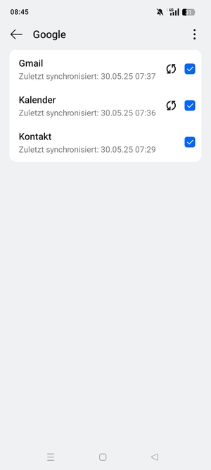 Stellen Sie sicher, dass Kontakt ausgewählt ist