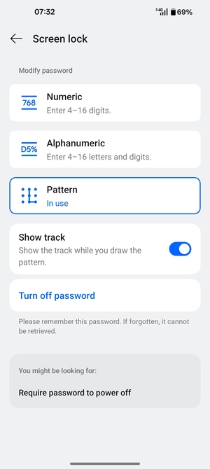 Your phone is now secure with a screen lock