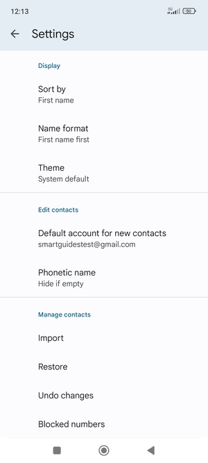 Scroll to and select Import