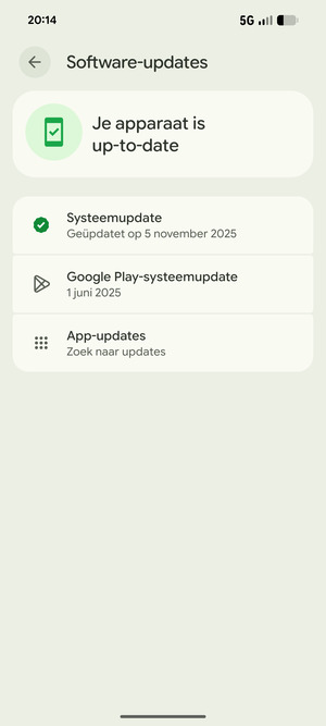Selecteer Systeemupdate