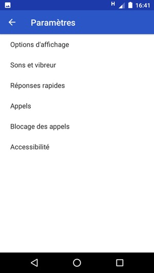 Sélectionnez Appels