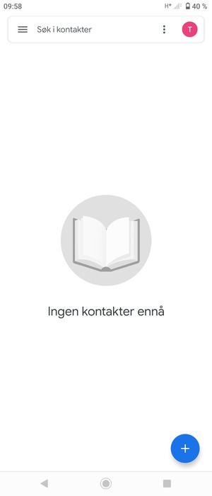 Velg menyknappen