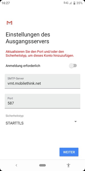 Wählen Sie Sicherheitstyp