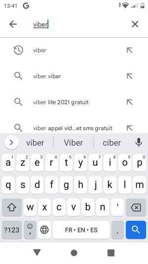 Saisissez le nom de l'appli et sélectionnez Rechercher