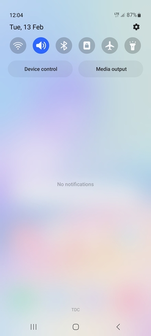 Slide down the top menu again