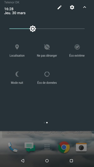 Sélectionnez le bouton Paramètres