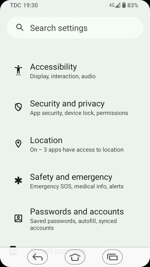 Scroll to and select Location