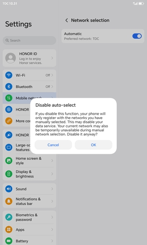 Select OK