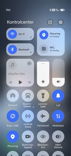 Slå Wi-Fi og Bluetooth fra