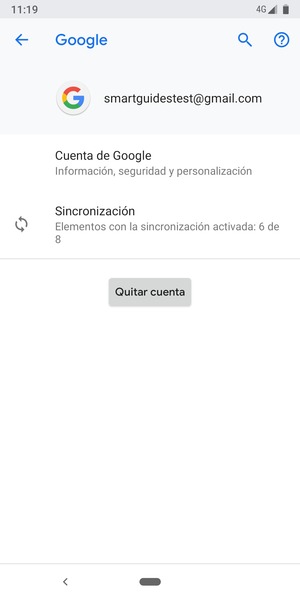 Seleccione Sincronización
