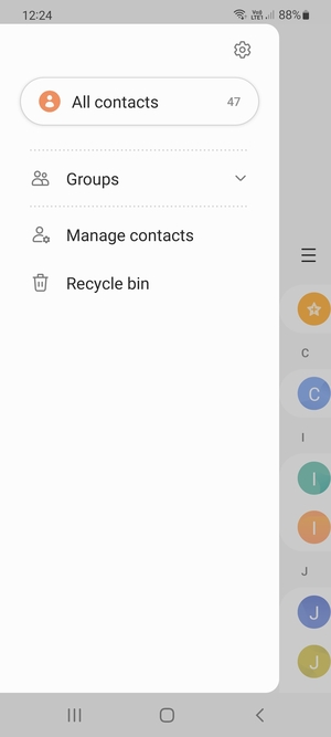 Select Manage contacts