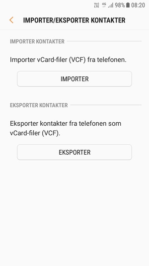 Velg IMPORTER