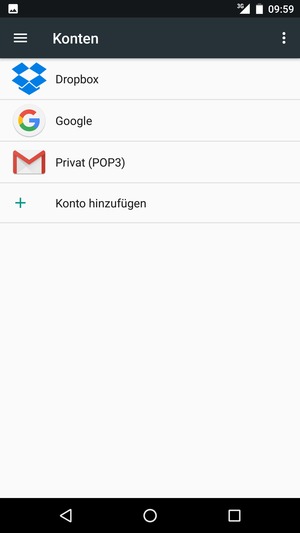 Wählen Sie Google
