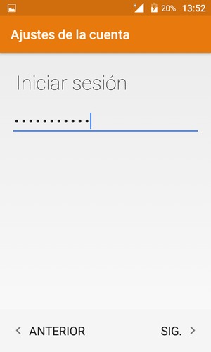 Introduzca su contraseña y seleccione SIG.