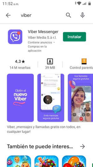 Seleccione la aplicación