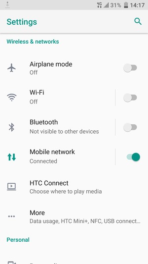 Select Wi-Fi