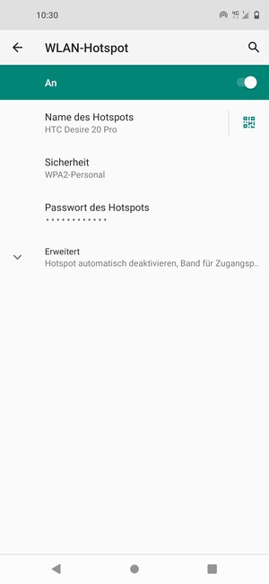 Ihr Handy ist jetzt für die Verwendung als Modem eingerichtet