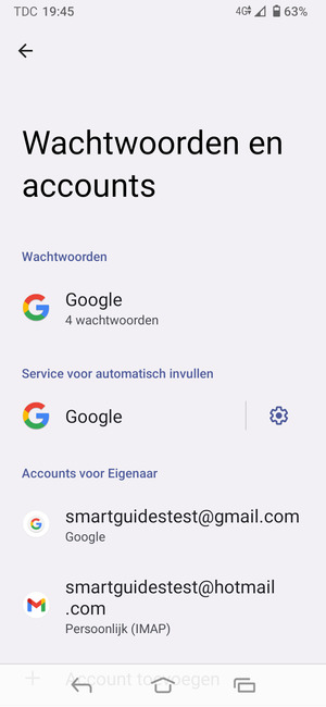 Selecteer uw Google-account
