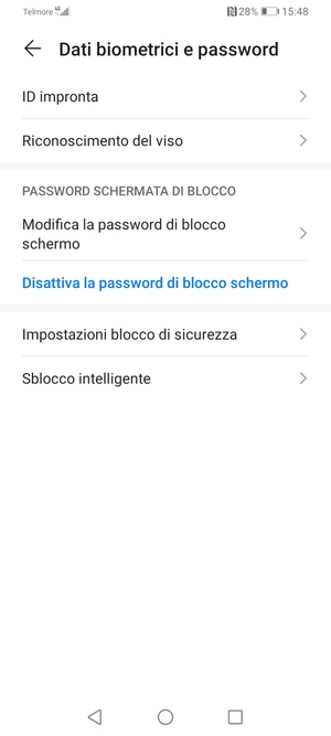 Il tuo telefono è ora protetto dal blocco schermo