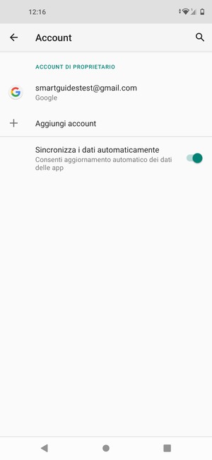 Seleziona il tuo account Google
