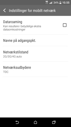For at skifte netværk, hvis der opstår netværksproblemer, vælg Netværksudbydere