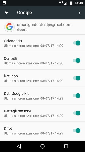 Seleziona il tasto Menu