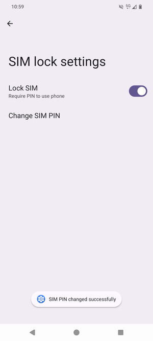 Your SIM PIN has been changed