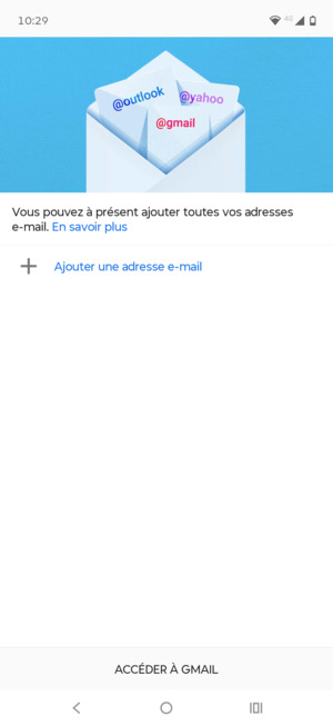 Sélectionnez Ajouter une adresse e-mail