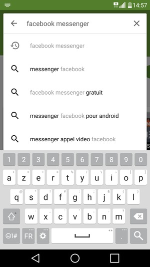 Saisissez le nom de l'appli et sélectionnez Rechercher