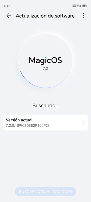 Espere a que la búsqueda termine