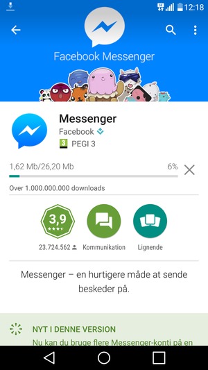 Afvent at installeringen er afsluttet