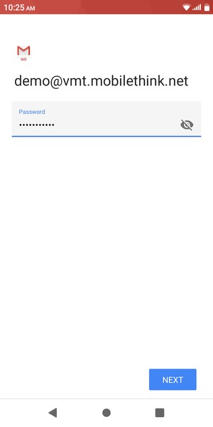 Enter your password and select NEXT