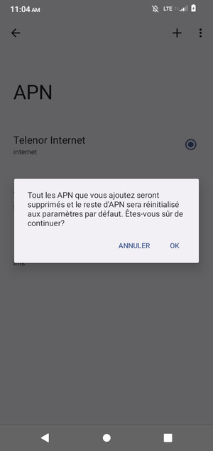 Sélectionnez OK