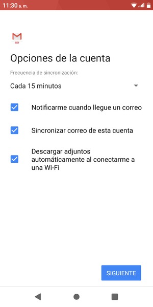 Seleccione SIGUIENTE