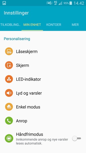 Velg Låseskjerm
