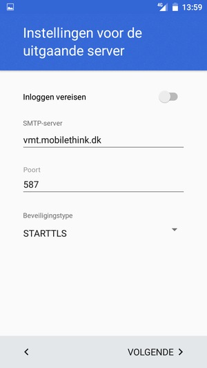 Selecteer Beveiligingstype