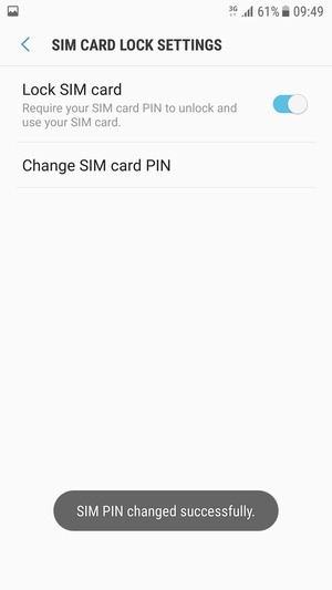 Your SIM PIN has been changed
