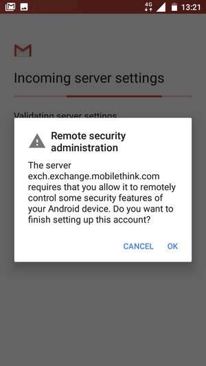 Select OK