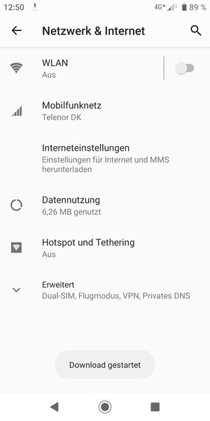 Warten Sie, bis das Herunterladen beendet ist