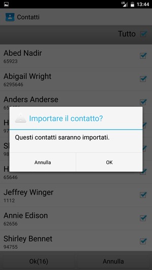 Seleziona OK