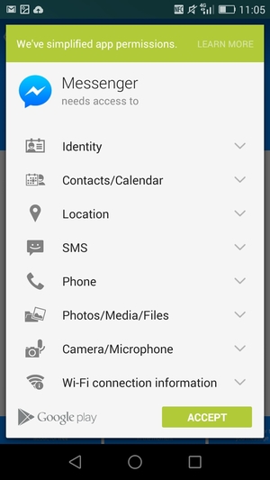 Select ACCEPT