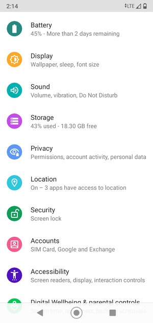 Scroll to and select Location