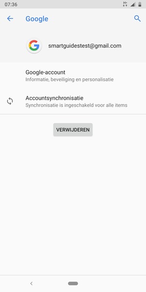 Selecteer Accountsynchronisatie