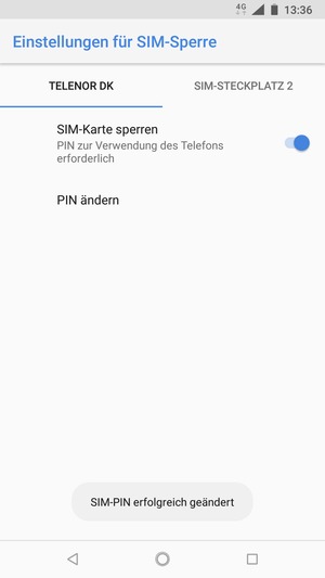 Ihre SIM-PIN wurde geändert