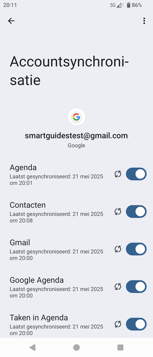 Zorg ervoor dat Contacten geselecteerd is