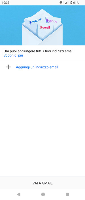 Seleziona Aggiungi un indirizzo email