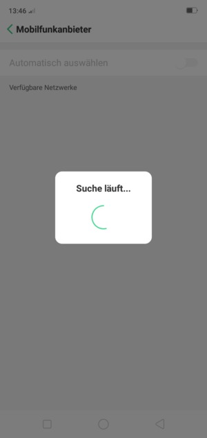 Warten Sie, bis die Suche abgeschlossen ist